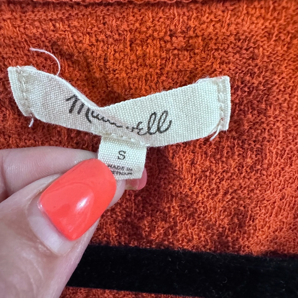 Madewell Spiced Cinnamon Texture & Thread Wrap Tie Crop Top. Size S - Picture 4 of 15
